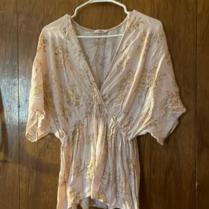 Light pink floral print top